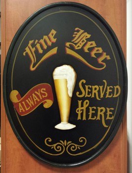 Fine beer served here pubsign