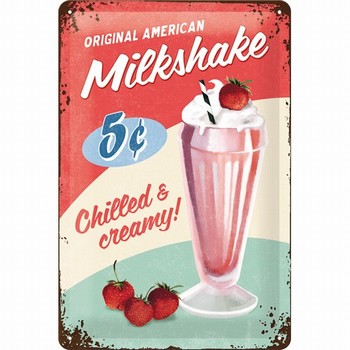 Milkshake chilled en creamy relief bord