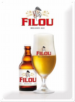 Filou Belgian alt bier reclamebord met relief