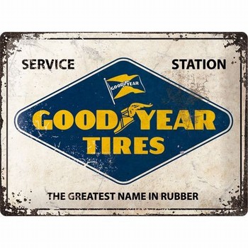Goodyear tires sevice station relief wandbord metaal