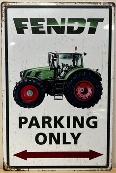 Fendt Parking only metalen wandbord
