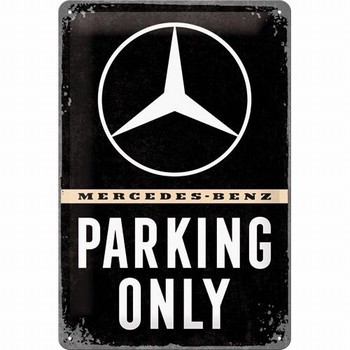Mercedes Parking only metalen reclamebord relief