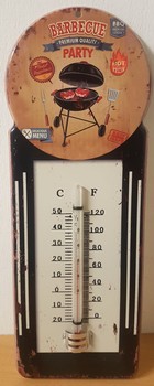 Barbeque party bbq metalen thermometer
