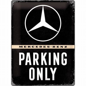 Mercedes benz parking only groot metalen reclamebord