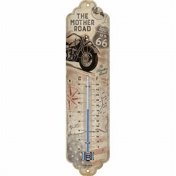 Rout 66 bik map metalen thermometer