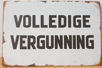 Volledige vergunning metalen reclamebord