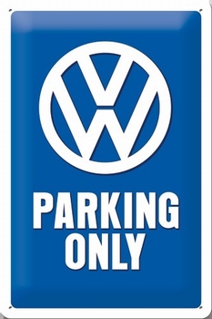 VW Volkswagen parking only metaal relief
