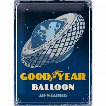 Goodyear balloon metalen relief reclamebord