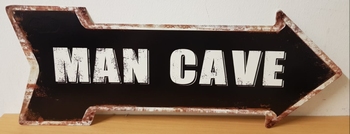 Man cave pijl uitgesneden metaal