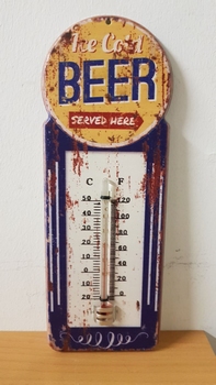 Thermometer ice cold beer geel