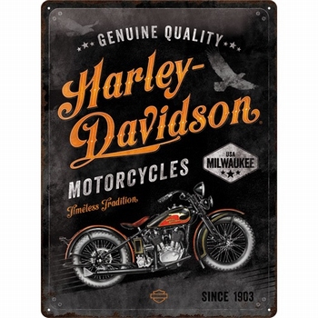 Harley Davidson timeless tradition metalen reclamebord