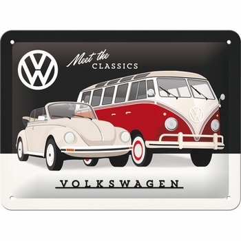 Volkswagen vw meet the classics metalen reclamebord