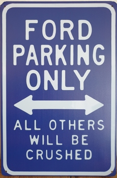 Ford Parking Only metalen wandbord reclame